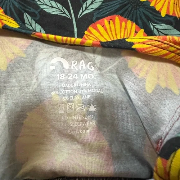 RAGS LONG SLEEVE RUFFLE SWING DRESS - 'FLOWER POWER' - Picture 4 of 4